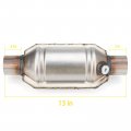 Universal High Flow Catalytic Converter 2 25 In Inlet Outlet Front Cat Convertor Direct Fit With O2 Port And Heat Shield Epa