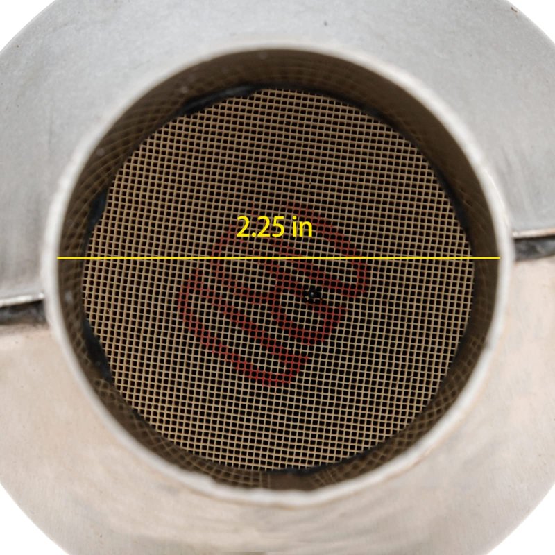 Universal High Flow Catalytic Converter 2 25 In Inlet Outlet Front Cat Convertor Direct Fit With O2 Port And Heat Shield Epa