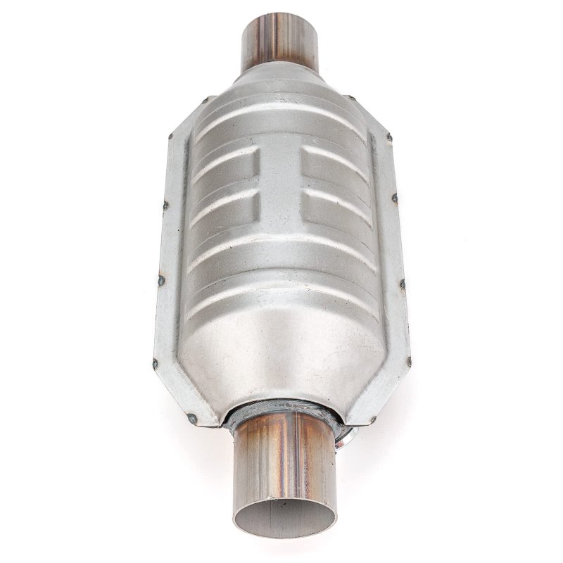 Universal High Flow Catalytic Converter 2 25 In Inlet Outlet Front Cat Convertor Direct Fit With O2 Port And Heat Shield Epa