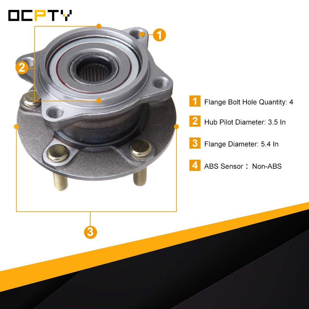 Rear Wheel Hub And Bearing Assembly 512291 For Mitsubishi Endeavor 2004 2005 2006 2007 2008 2010 2011 5 Lug Without Abs Axle