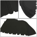 Auto Dynasty Pair Black Front Door Panels Card Armrest Leather Cover Part Compatible With Honda Pilot 09-15