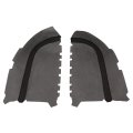 Auto Dynasty Pair Black Front Door Panels Card Armrest Leather Cover Part Compatible With Honda Pilot 09-15