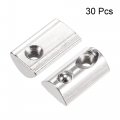Uxcell M5 T Slot Nuts Roll In Spring T-nut With Ball Carbon Steel For 4040 Series Aluminum Extrusion Profile Rail 8mm 30pcs