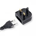 European Euro Eu 2 Pin To Uk 3pin Power Socket Travel Plug Adapter Converter