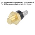 Universal Automotive Radiator Engine Cooling Fan Temperature Thermo Sensor Switch 1 8 Npt 135-150 Degrees On 115 Off