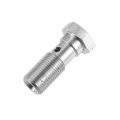 2pcs Stainless Steel M12x1 0 Thread Turbo Brake Line Bolt With Copper Washers Single 31mm Length 