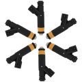 Fuel Injectors Set Fj460 For 1999 2004 Ford E 150 250 F 4 2l 6 Pieces 1 Hole Replaces Xr3z9f593aa Yr3z9f593aa 