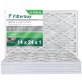 Filterbuy 14x24x1 Air Filter Merv 8 Dust Defense 6-pack Pleated Hvac Ac Furnace Filters Replacement Actual Size 13 38 X 23 0 75 