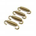 Uxcell 4pcs Stainless Steel Gold Tone Swivel Motorcycle Exhaust Pipe Springs