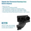 X Autohaux 022121117c Engine Coolant Thermostat Housing Assembly For Vw Jetta Golf Eurovan Black
