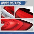 Fo2805118 Full Led Rear Outer Tail Lights Brake Lamps Compatible With Ford Fusion 2017-2020 Passenger Right Side Chrome Housing
