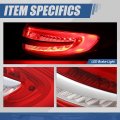 Fo2805118 Full Led Rear Outer Tail Lights Brake Lamps Compatible With Ford Fusion 2017-2020 Passenger Right Side Chrome Housing