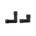 Heater Hose Fittings For Buick Regal 1996 To 2004 2 Piece Black Plastic Elbow Connectors 0 866 In Outside Diameter 12565082 