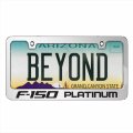 Ipick Image Made For Ford F-150 Platinum 3d Embossed Letters On Mirror Chrome Metal License Plate Frame