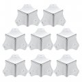 Uxcell 45x45x45mm Metal Box Corner Protectors Edge Guard Chrome Plating 8pcs