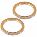 Caltric 2 Exhaust Muffler Pipe Head Gasket Compatible With Yamaha Virago 700 Xv700 1984 1985 1986 1987