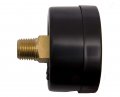 Durachoice 2 Dial Utility Vacuum Pressure Gauge For Air Compressor Water Oil Gas 1 4 Npt Center Back Mount Black Steel Case 