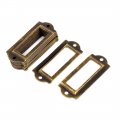 Uxcell Library File Drawer Label Tag Name Card Holder Bronze Tone 20pcs