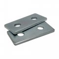 5 Pack 2 Hole Flat Plate Connector Bracket For 1 Bolt In 1 8 Strut Channel Heavy Duty Electro-galvanized 5