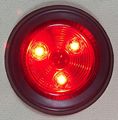 4 Pack Of Long Haul Red Led 2 Round Reverse Marker Lights Trailer Rv 12v 