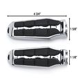 Krator Suzuki Honda Cam-am Tombstone Front Foot Peg Rests Chrome Boulevard Motorcycle Footrests Lr