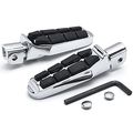 Krator Suzuki Honda Cam-am Tombstone Front Foot Peg Rests Chrome Boulevard Motorcycle Footrests Lr