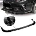3pcs Stp-style Car Front Bumper Lip Spoiler Wing Body Kit Compatible With Optima S Sx Sxl 16-18 Glossy Black