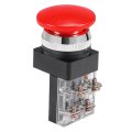 30mm Mounting Hole Momentary Push Button Switch Red Dpst 