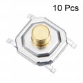 Uxcell 10pcs 5x5x2 5mm Momentary Panel Pcb Surface Mounted Devices Smt Mount 4 Pins Push Button Spst Tactile Tact Switch