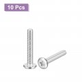 Uxcell M5x30mm Flat Round Head Phillips Screws 10pcs 304 Stainless Steel Drive Machine Full Thread Bright Finish Furniture
