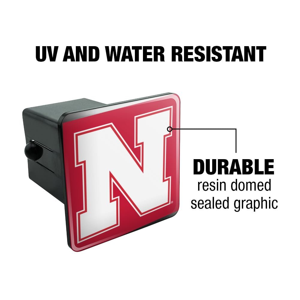 Graphics More University Of Nebraska Primary Logo Tow Trailer Hitch Cover Plug Insert 2