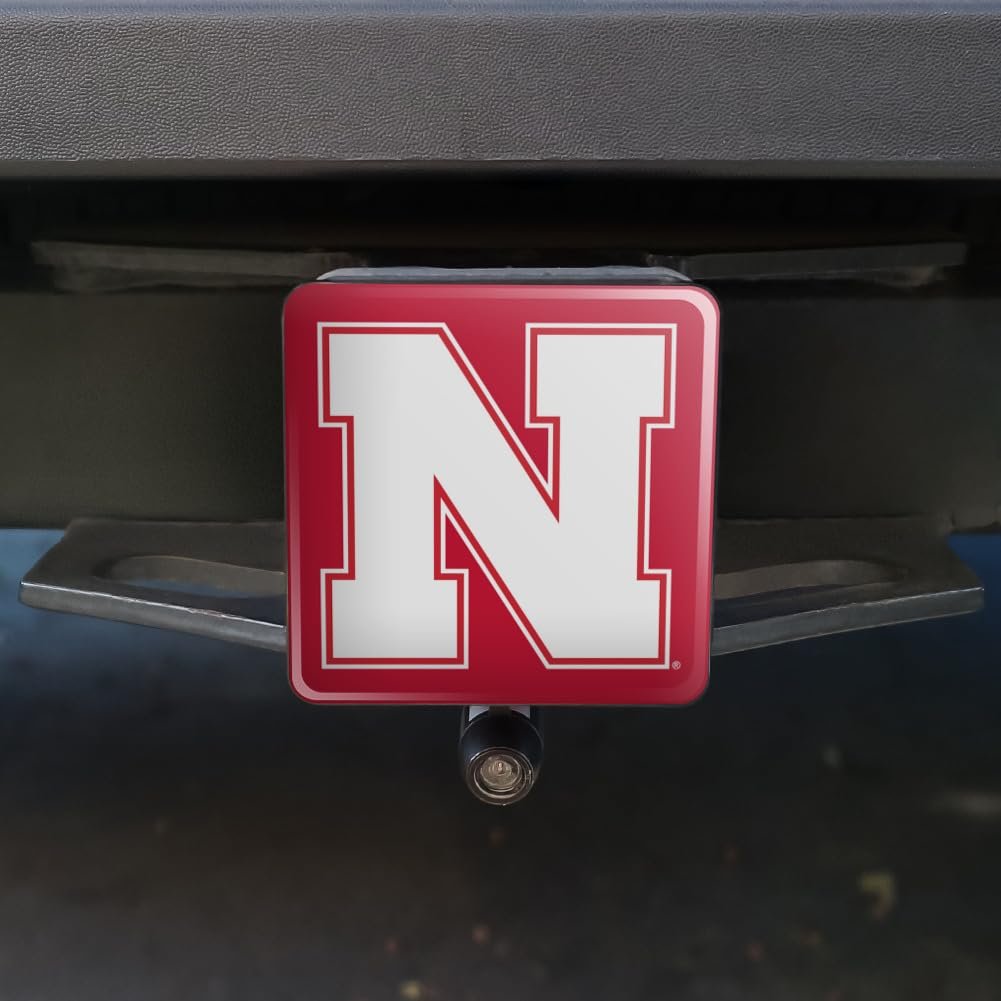 Graphics More University Of Nebraska Primary Logo Tow Trailer Hitch Cover Plug Insert 2