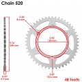 Caltric Drive Chain And Sprockets Kit Compatible With Kawasaki Kx250 1990 1991 Kdx250 1992 1993 1994