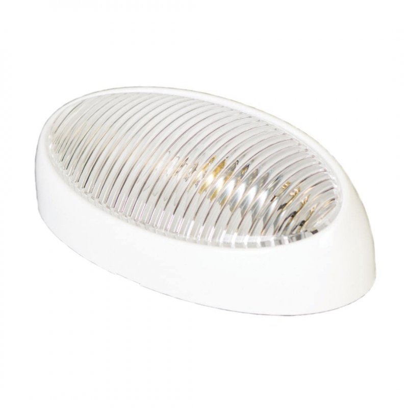 Arcon 51251 Universal Porch Utility Light With Clear Lens And White Base