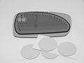 Heated Driver Side Mirror Glass For 09-14 Genesis Sedan Convex Lens With Adhesive Pads Fits Only Does Not Fit Coupe 7 1 16 In 