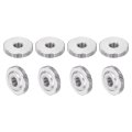 8pcs M6 Knurled Thumb Nuts 304 Stainless Steel Round Flat Head Through Hole Handle Nut Lock Adjusting Thin Type Silver 