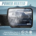 Right Passenger Side Chrome Power Heated Glass Manual Folding Rear View Tow Mirror Compatible With Ford F-150 04-14