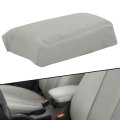 Leather Center Console Lid Armrest Cover For Sonata 2015 2016 2017 2018 2019 Gray