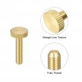 Uxcell Knurled Thumb Screws M6x25mm Flat Brass Bolts Grip Knobs Fasteners For Home Electronic Machine 5pcs