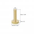 Uxcell Knurled Thumb Screws M6x25mm Flat Brass Bolts Grip Knobs Fasteners For Home Electronic Machine 5pcs