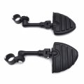 Xkh Group Motorcycle Black Long Angled Adjustable Peg Mounting Kit U Shape Footrest Foot Pegs For V-star Roadstar Suzuki