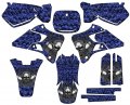 1996-1999 Yz 250 2-stroke Flaming Gearhead Blue Senge Graphics Complete Kit For Yamaha 