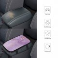 Jojoart Luxurious Glittering Purple Car Center Console Decor Handrail Armrest Box Cushion Interior Covers Protector Pad Lid