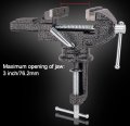 Universal Table Vise 3 Inch Home Clamp-on Portable Bench Clamp 360a Swivel Base Clamps Fixed Tool For Woodworking Handcraft