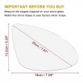 X Autohaux Car Rearview Mirror Glass Replacement With Backing Plate Heated Right Passenger Side For Porsche Cayenne 2011-2015
