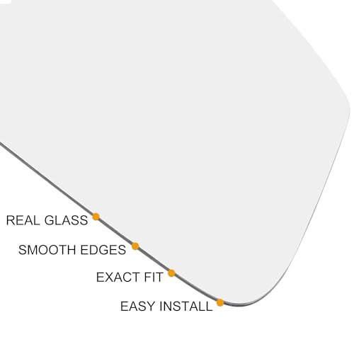 Car Rearview Mirror Glass Replacement With Backing Plate Heated Right Passenger Side For Porsche Cayenne 2011-2015
