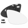X Autohaux Car Rearview Mirror Glass Replacement With Backing Plate Heated Right Passenger Side For Porsche Cayenne 2011-2015