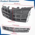 2pcs Front Bumper Grille Upper And Lower Mesh Replacement For Cts 2008-2011 25896041 25896043