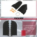 Hecasa Front Door Armrest Cover Panels Compatible With 2009-2015 Honda Pilot Pvc Black