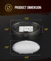 Oval Led Rv Porch Light With Switch Exterior Utility Replacement For Camper Motorhome Trailer Black Base Clear And Amber Lenses